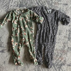Floral and Geometric footie Set
